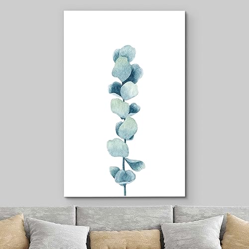 Miniatura 2 de B2T Lienzo impreso para pared, acuarela pastel, verde azulado, verde, planta de bosque, naturaleza, ilustraciones de área silvestre, arte moderno,