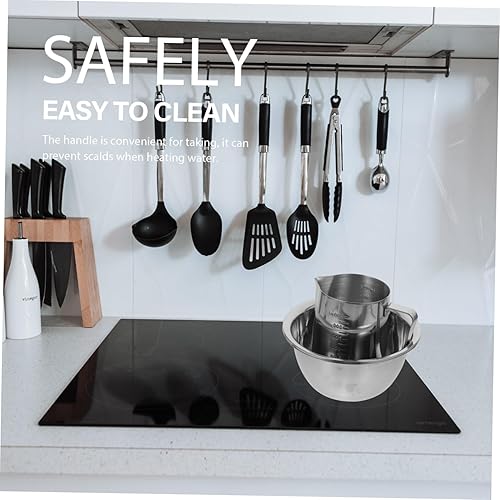 Miniatura 3 de KJHBV 1 Unidades Herramienta de Calefacción Herramienta Cuadrada Queso Blanco Cera de Abejas Velas Calentadores de Café Taza Espumadora Taza Doble