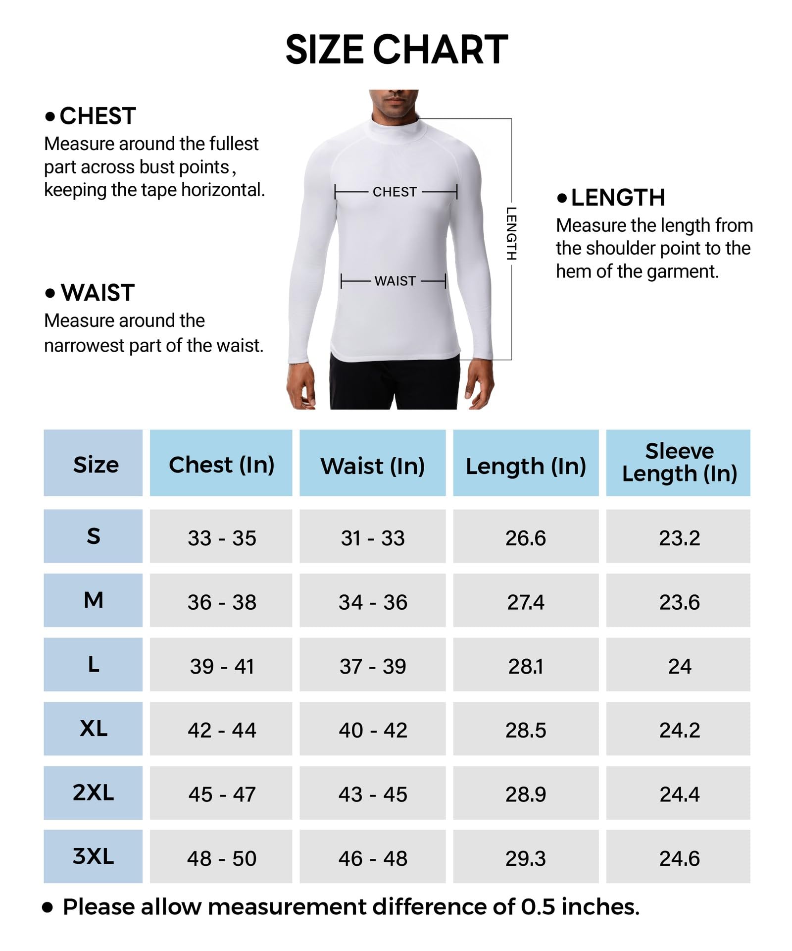 HUGE SPORTS Ropa interior térmica para hombres de cuello alto de manga larga camisas térmicas forro polar capa base ropa interior térmica top
