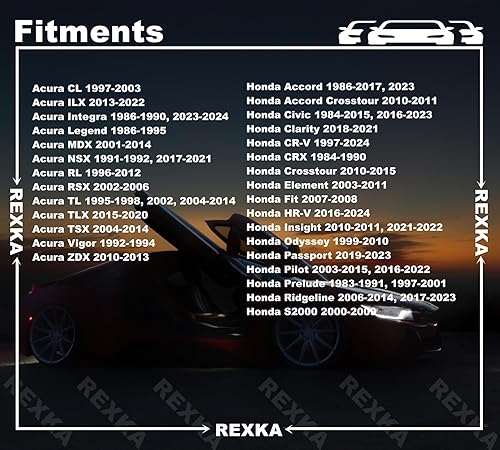 Miniatura 2 de Rexka Juego de 10 tornillos de nailon para Honda Acura 90114-SE0-000, 90676-SA7-003