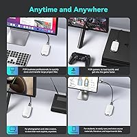 Vista 5 de PHIXERO P5 1TB External Portable SSD - 5Gbps External Hard Drive with 2-in-1 USB C to C & USB C to A Cable for PC, Mac, PS5, Xbox Anti-Shock