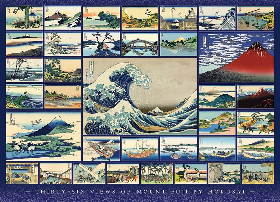 Cobble Hill 1000 Piece Puzzle - Hokusai - Sample Poster Included, 1000 piezas, 26.625 x 19.25 pulgadas - Image 2
