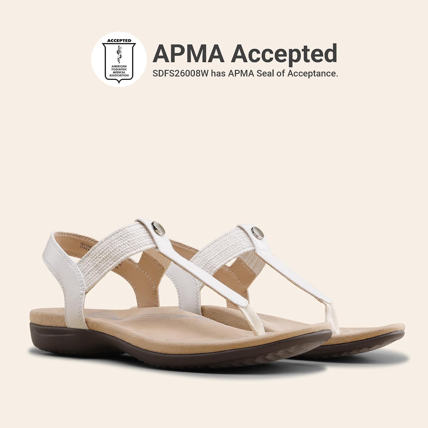 DREAM PAIRS Women's Arch Support Sandals Thong Sandals image 4