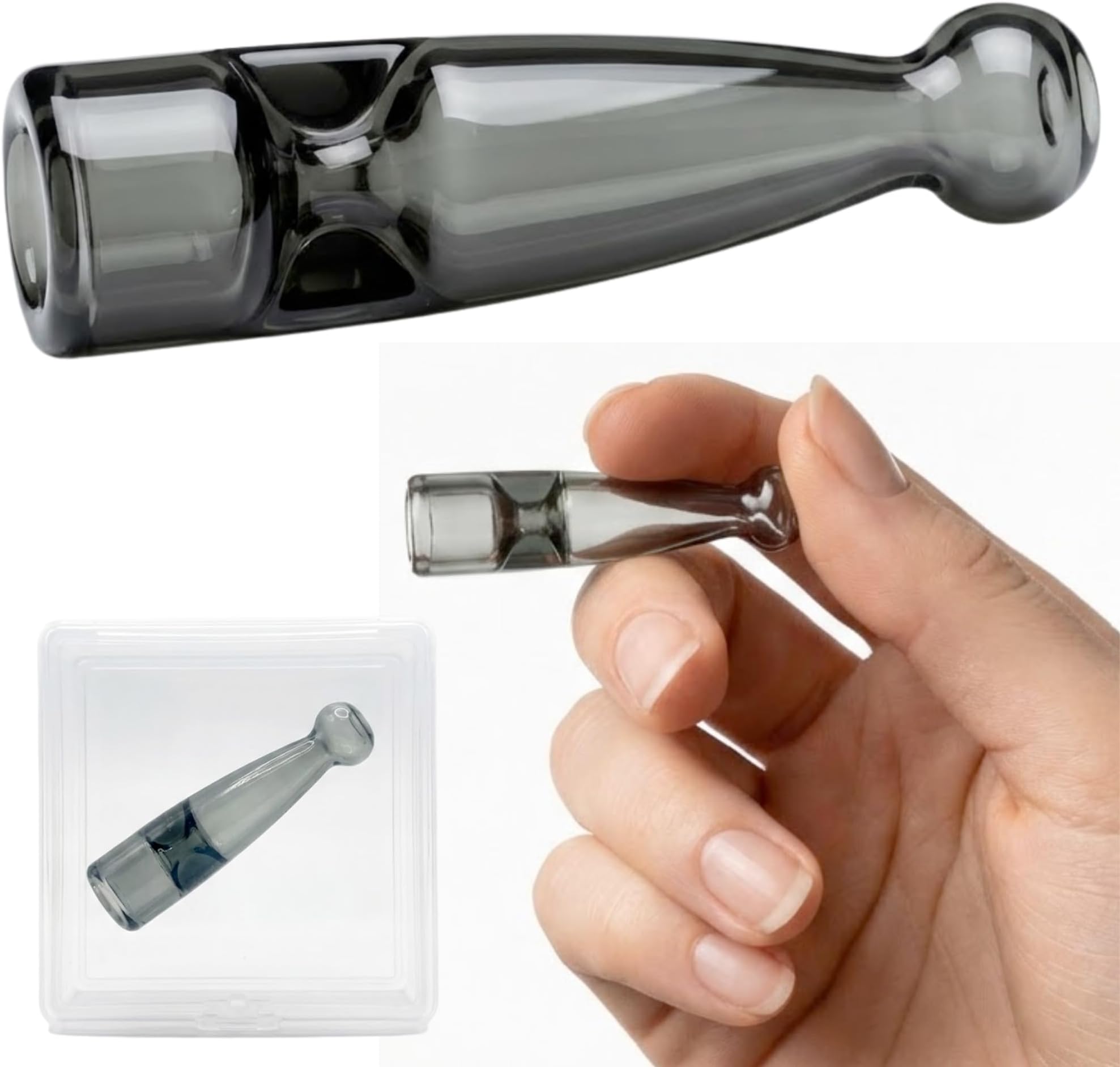 Glass Cigarette Holder – Compact Borosilicate Mouthpiece, Portable Design, Fits Standard Size Cigarettes, Easy to Clean