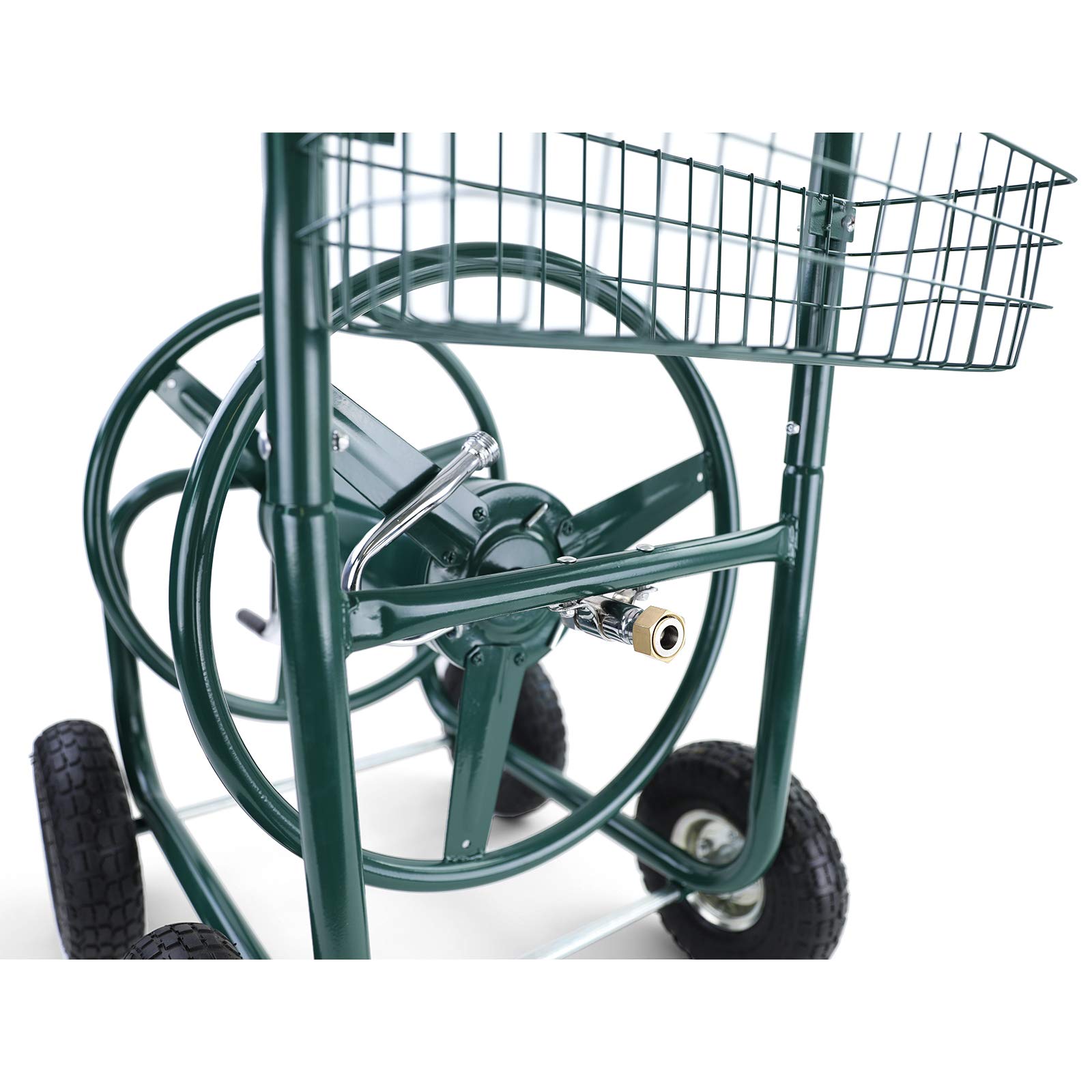 Schlauchwagen Schlauch Handwagen mit Handkurbel Grün bis 106m Gartenschlauch