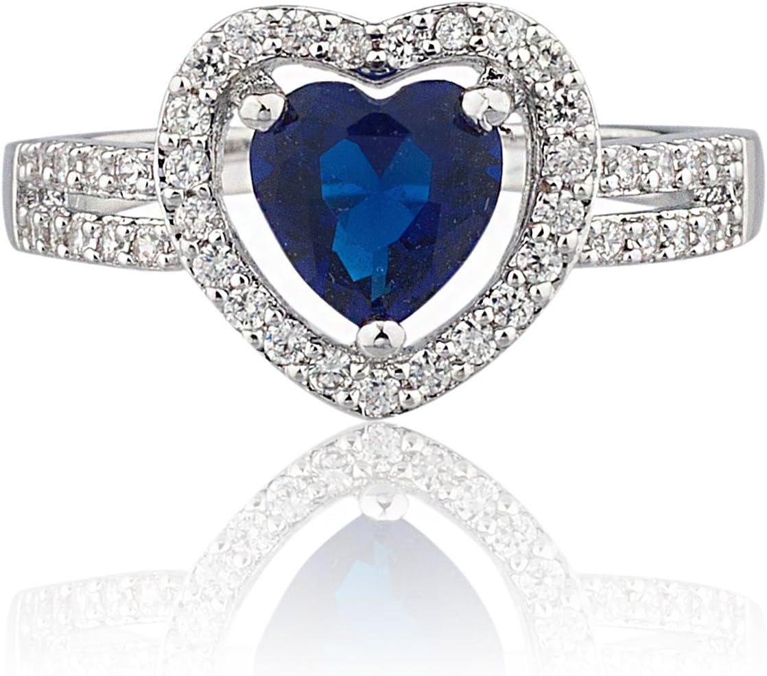 Women's Rings by ZC Jewels- Royal Blue CZ Titanic Hope Diamond Size 9