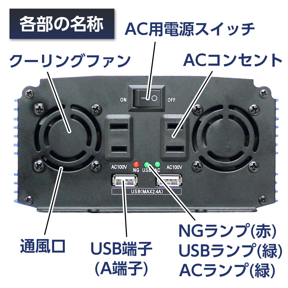 Amazon.co.jp: メルテック(meltec) 車載用 インバーター 2way(USB& 
