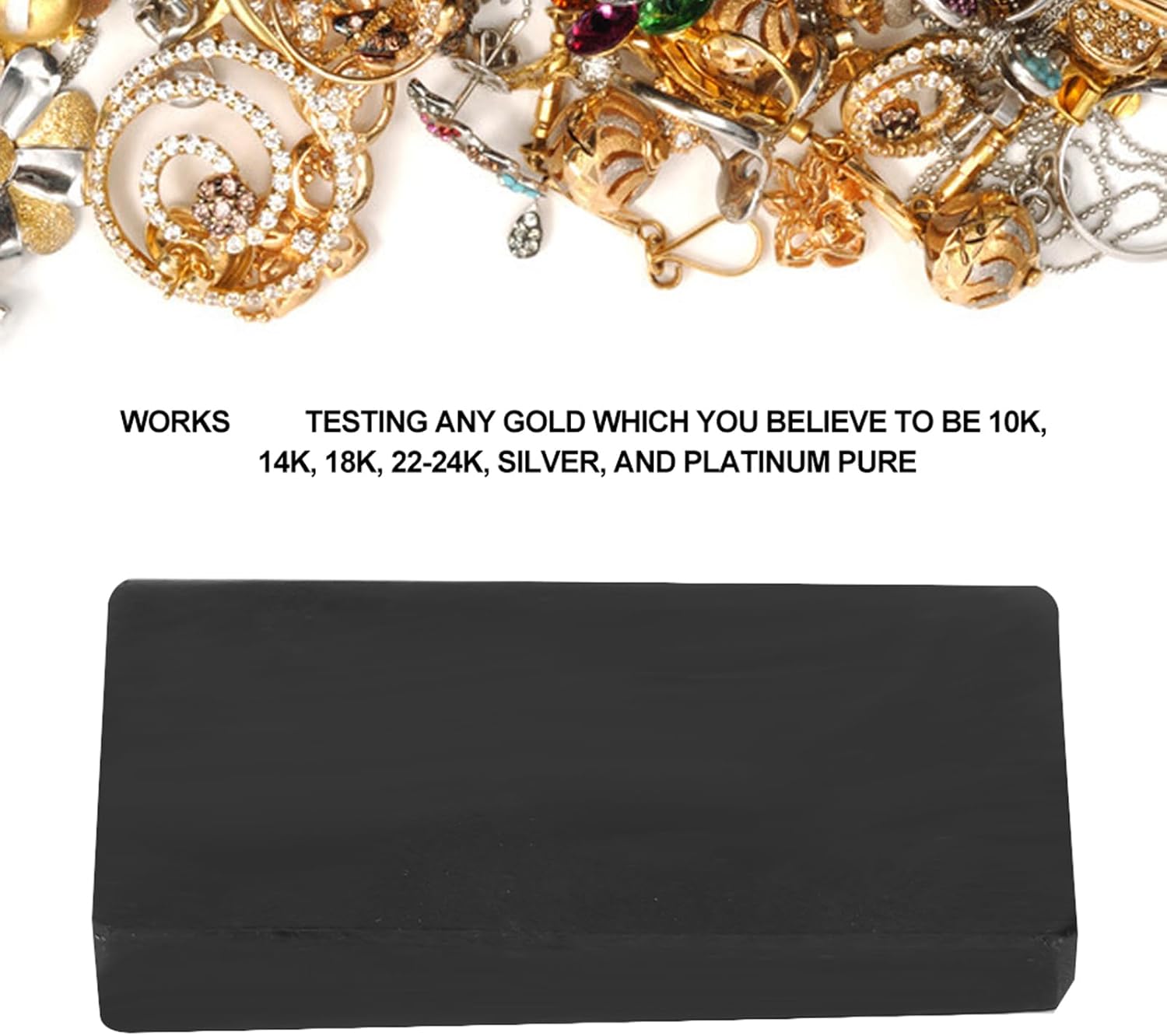 Gold Testing Stone, Professional Jewelry Gold Testing Gold Detecting Stone Jewelry Accessory for Gold Testing Examination Touch Stone Jewelry Tool