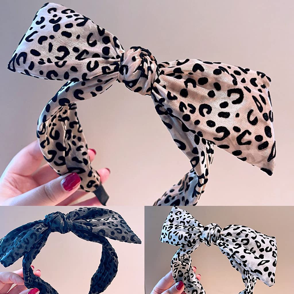 ヒョウ柄リボン付きヘアバンド Amazon.co.jp: KADSXIYA ヒョウ柄リボンヘッドバンド ビッグ