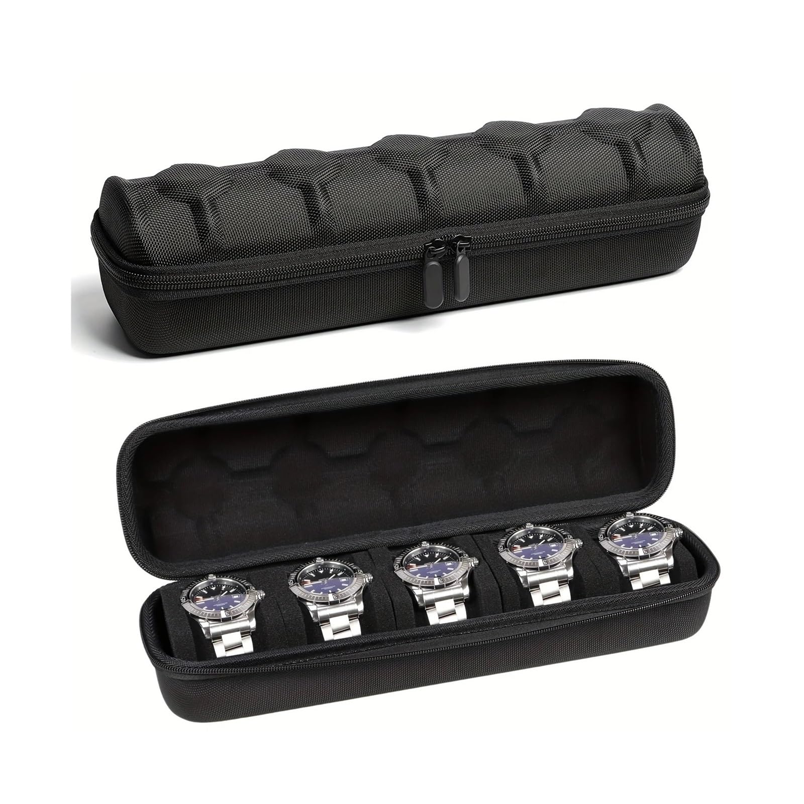 Genérico Cajas para relojes 1 bolsa de almacenamiento portátil for reloj con múltiples ranuras for tarjetas, caja for inteligente bandeja interior esponja