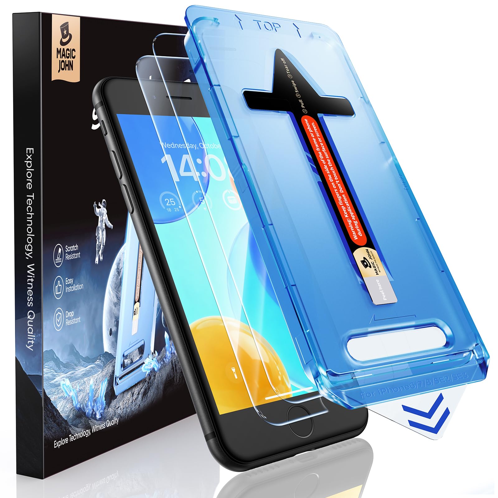 MAGIC JOHN 2 Pezzi, Pellicola Privacy per Iphone 16 pro max (6,9 Pollici),Durezza 9H, Anti-Spy, Senza Bolle, Facile da Installare