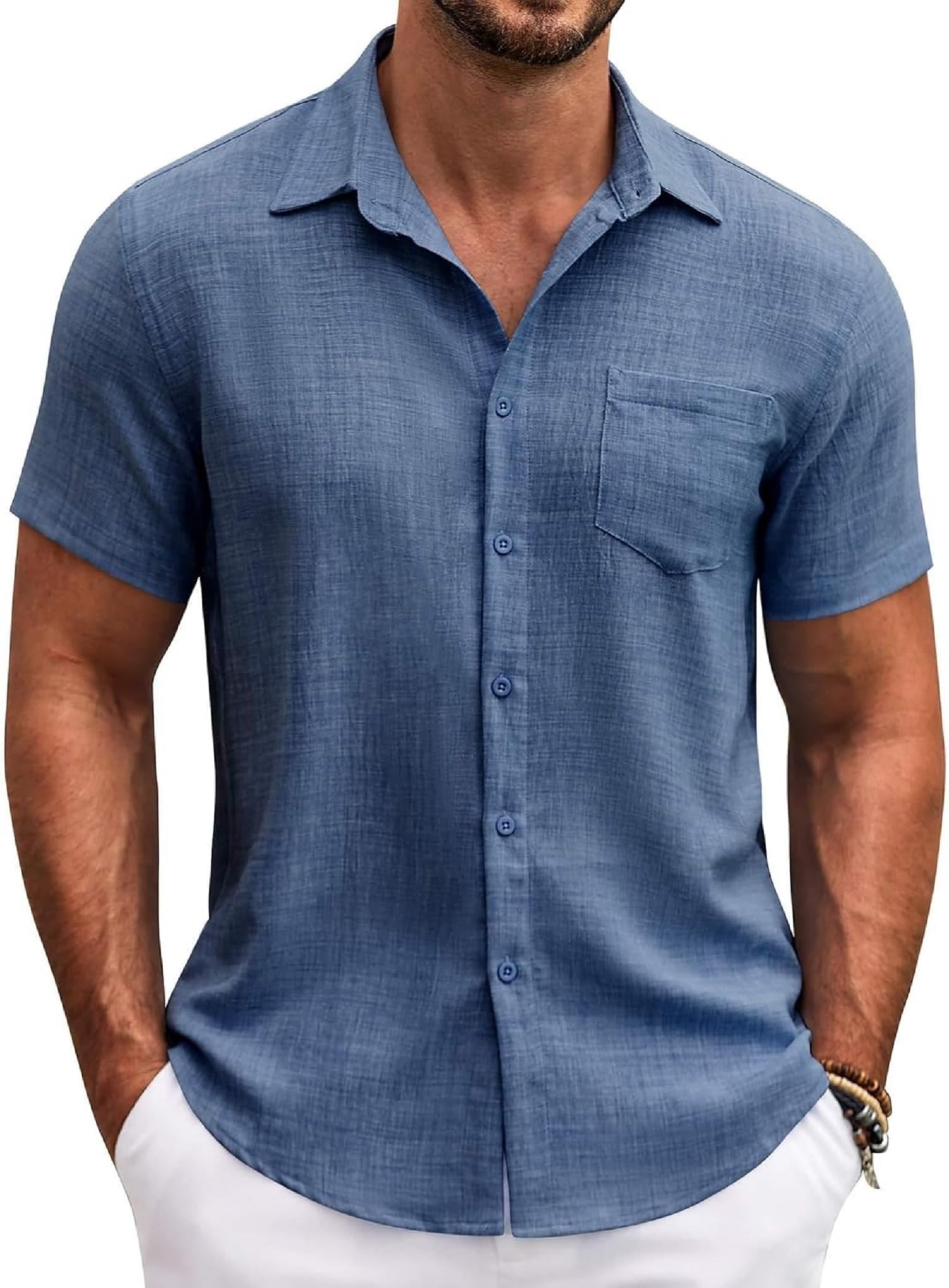 Regular Fit Shirt for Men|| Men Stylish Regular Fit Shirt (Resort-Slub)-image-43