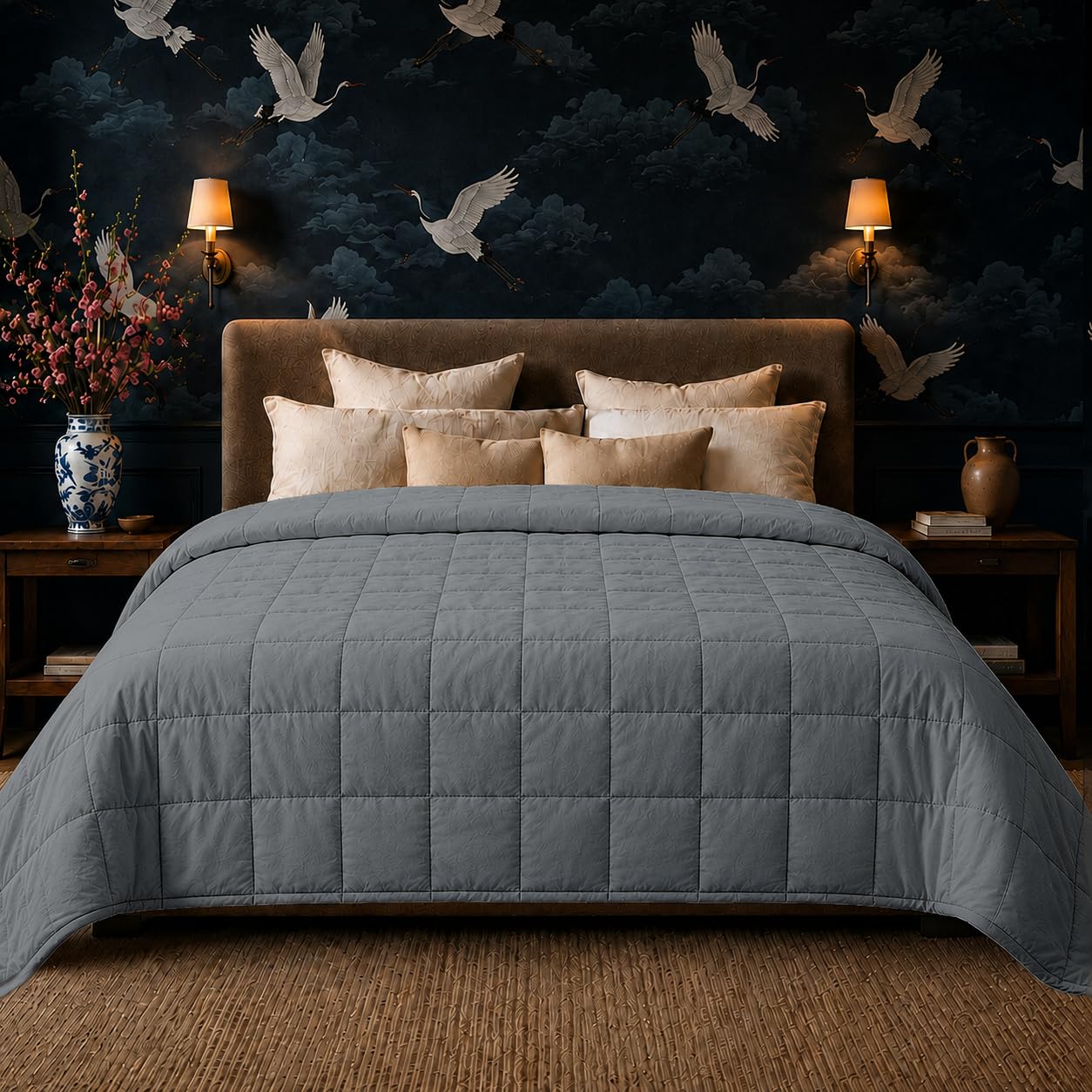 Photo 1 of HomeSmart 50lbs Weighted Blanket Queen Size – Heavy Pressure, Ultra Soft Hypoallergenic Fabric – The Heaviest Weighted Blanket, 88x88, Grey