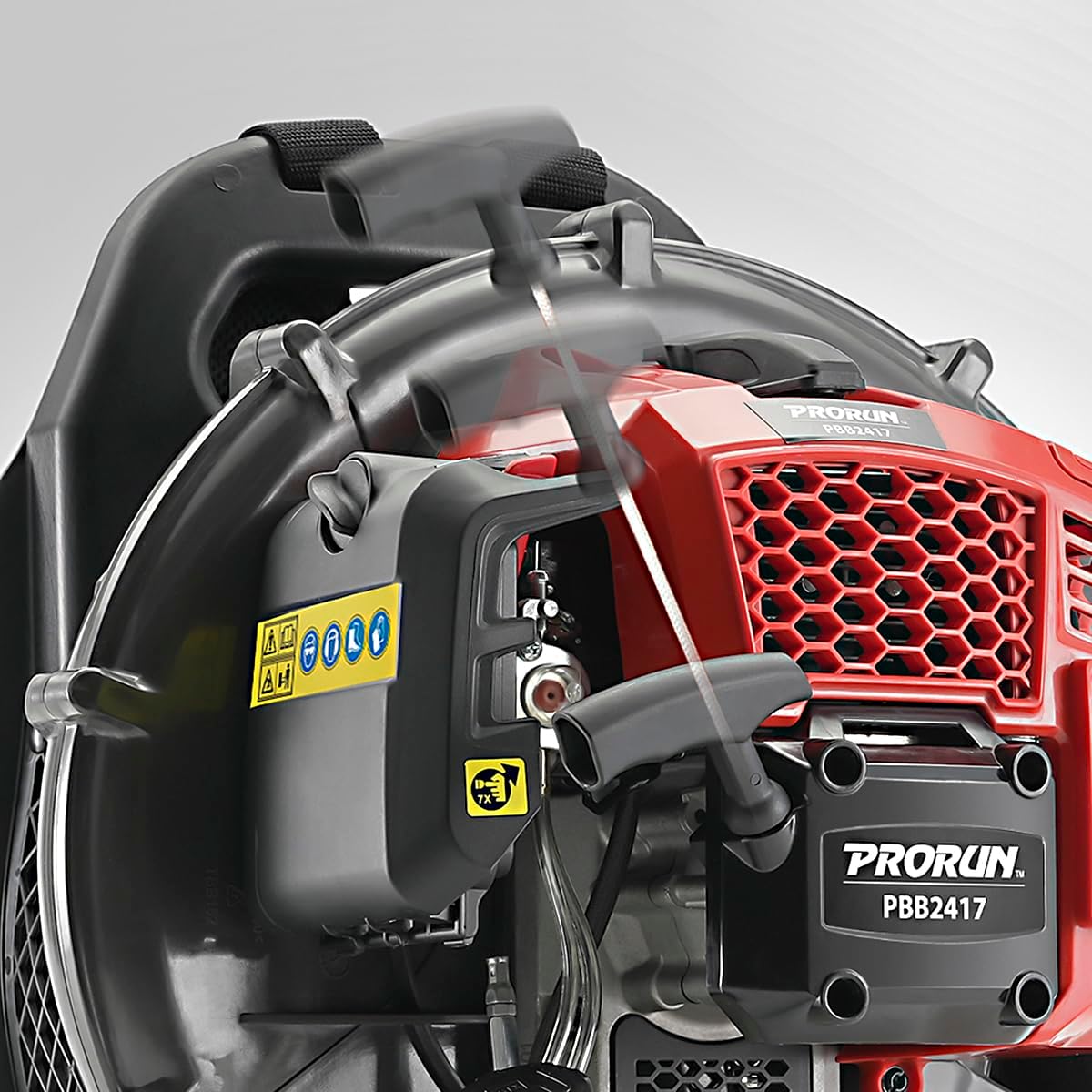 PRORUN 52cc 570 CFM 250 MPH 2-Cycle Gas-Powered Backpack Leaf Blower PBB2417