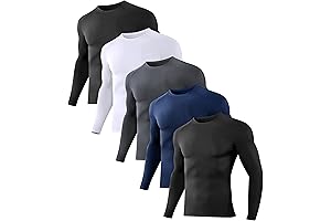 5 Pack Men's Long Sleeve Compression Shirts