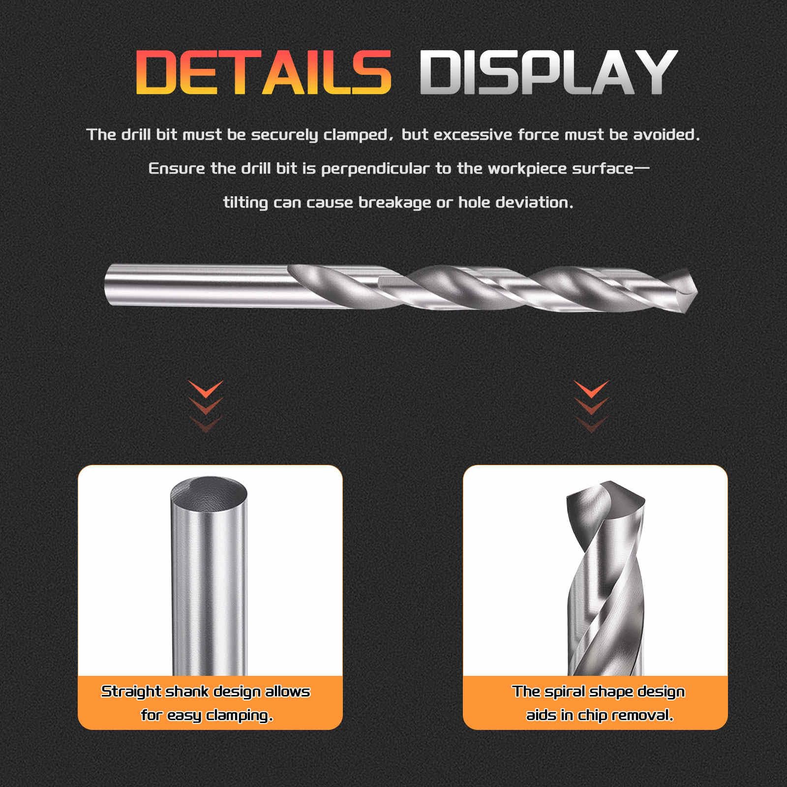CoCud Drill Bit, 8.5mm Cutting Diameter, 4241 HSS 118° Cutting Angle Uncoated Bright Versatile Jobber Bits - Image 3