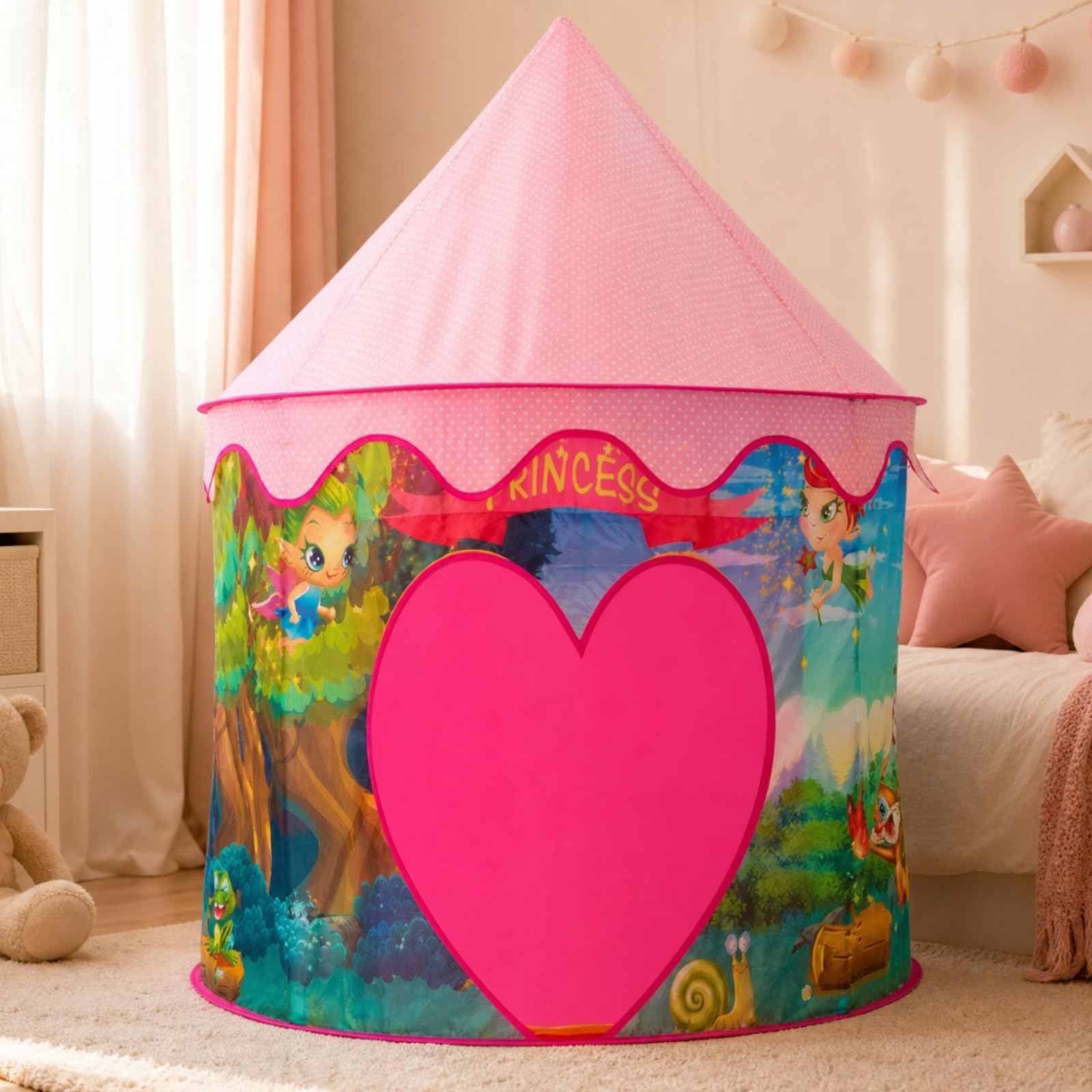 da Gioco a Forma di delle Principesse Ideale Regalo da Gioco Forma di Cuore Arrotolabile per Giochi