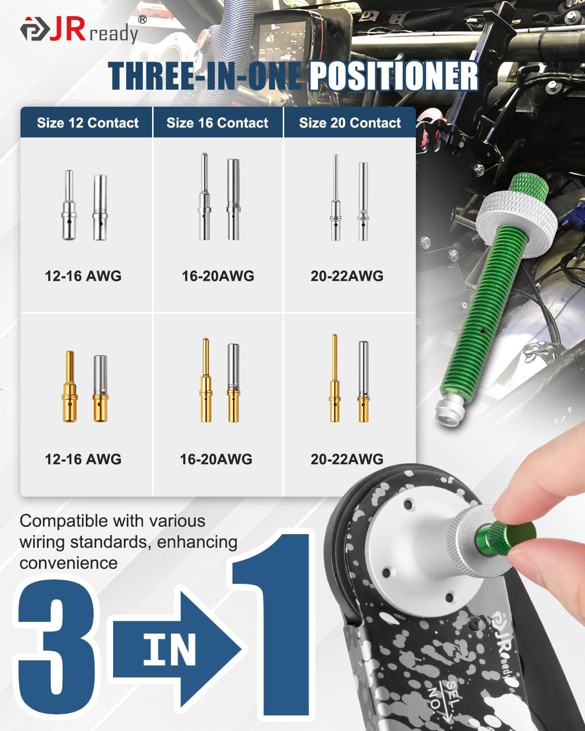 JRready Deutsch Connector Kit, 2 3 4 6 8 12 Pin Connectors with Deutsch Crimping Tool 12-22AWG, Automotive Close&Solid Barrel Contacts, and DT Connector Removal Tool DW5009-03