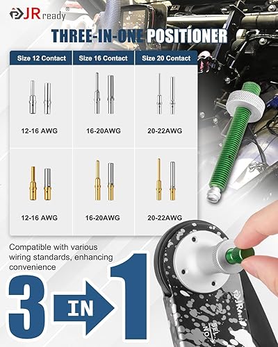 Miniatura 3 de JRready Kit de conector Deutch con crimpador, conector de 2 pines, conector impermeable DT de 3, 4, 6, 8, 12 pines, Deutsch Crimpado (12-22AWG),
