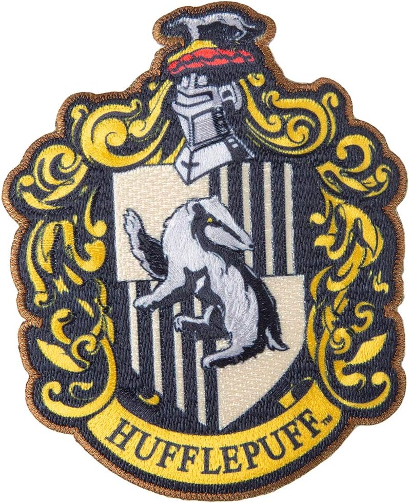 Simplicity Harry Potter Hufflepuff House Emblem Applique Clothing Iron On Patch, 3.5'' x 4.25