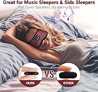 Vista 2 de LC-dolida Diadema Bluetooth, máscara para dormir con auriculares Bluetooth, diadema Bluetooth con altavoz fino, manos libres, las mejores ideas
