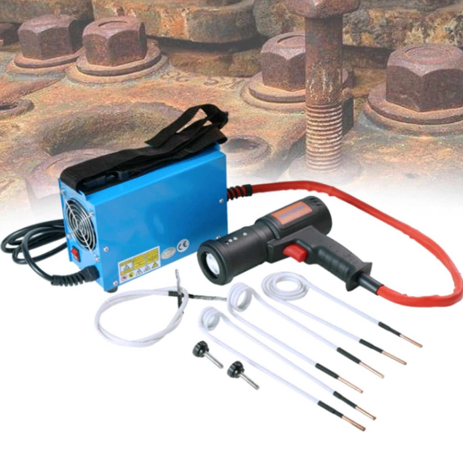 Kit de Calentador de inducción magnético, Herramienta de extracción de Pernos de Calentador magnético de Mano de 1500 W, Herramienta de extracción de Pernos de Calentamiento por inducción