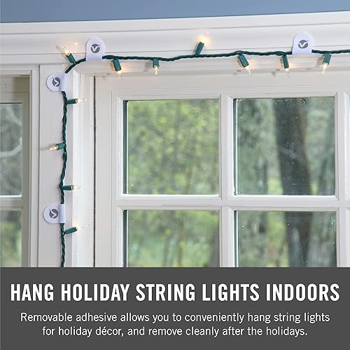 Miniatura 5 de VELCRO Brand Clips para cables  Paquete de 30 protectores de cables de nailon con adhesivo  Soporte extraíble para cables de escritorio, pared o