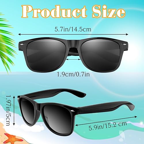 Miniatura 3 de ASTARON Gafas de sol negras a granel, paquete de 6122448 lentes de sol para fiesta de verano, playa, piscina, cumpleaños, boda, suministros de fiesta