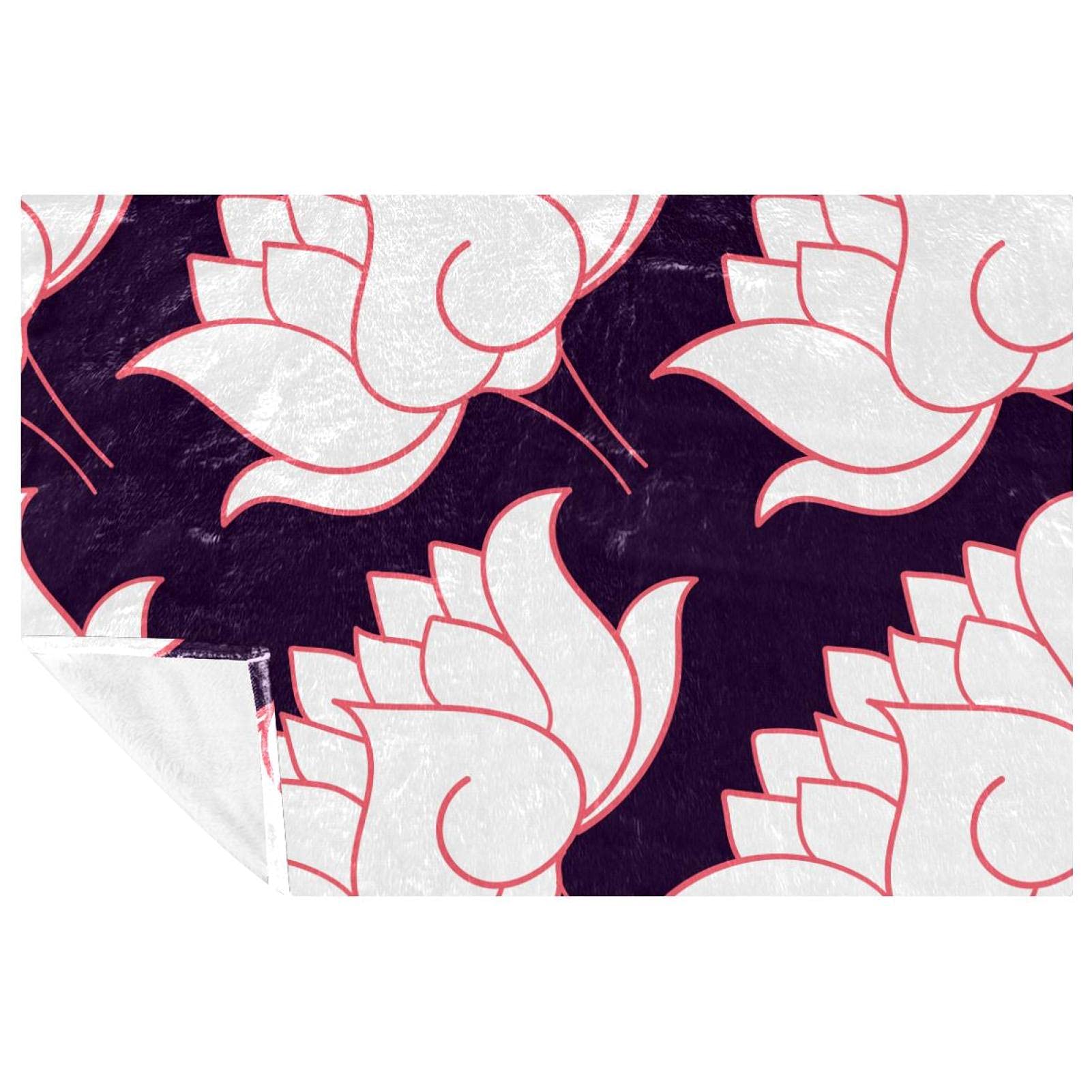 Couverture chaude lotus anti-froid pour canapé et lit, format 150x100 cm