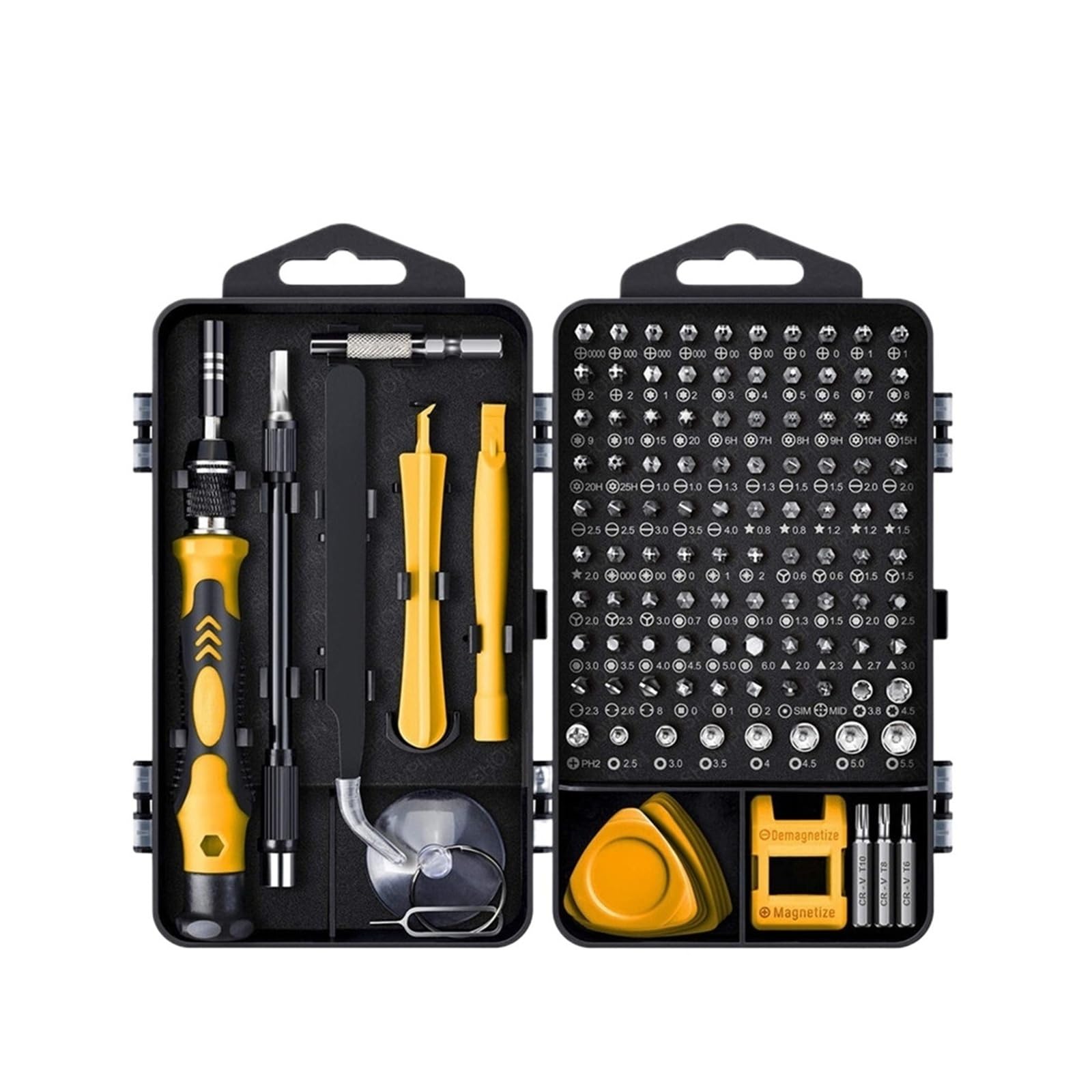 Zestaw wkrętaków precyzyjnych 135 w 1 DIY Zestaw narzędzi do naprawy Do mocowania telefonu Laptop PC Zegarki Okulary i inna elektronika(122 in 1 Yellow)