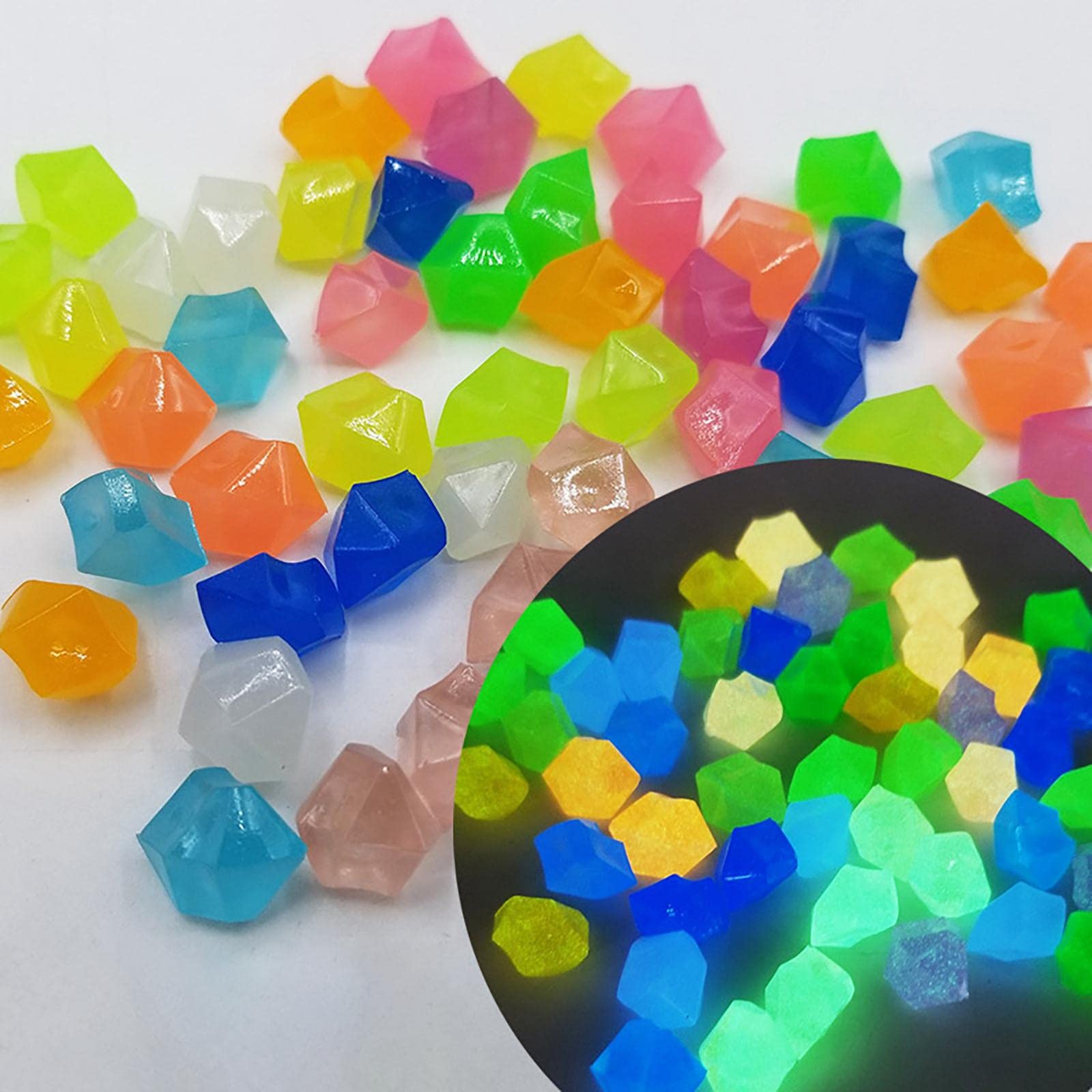 Ronyme 5x300x Leuchtende Steine ​​Kieselsteine ​​für Garten, Aquarium Und Fischbecken, 5 Stück