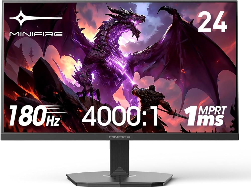 Minifire 24 Zoll 180Hz Gaming Monitor - 1ms mit FHD 1080p PC Minifire 24 Zoll 180Hz Gaming Monitor - 1ms mit FHD 1080p PC