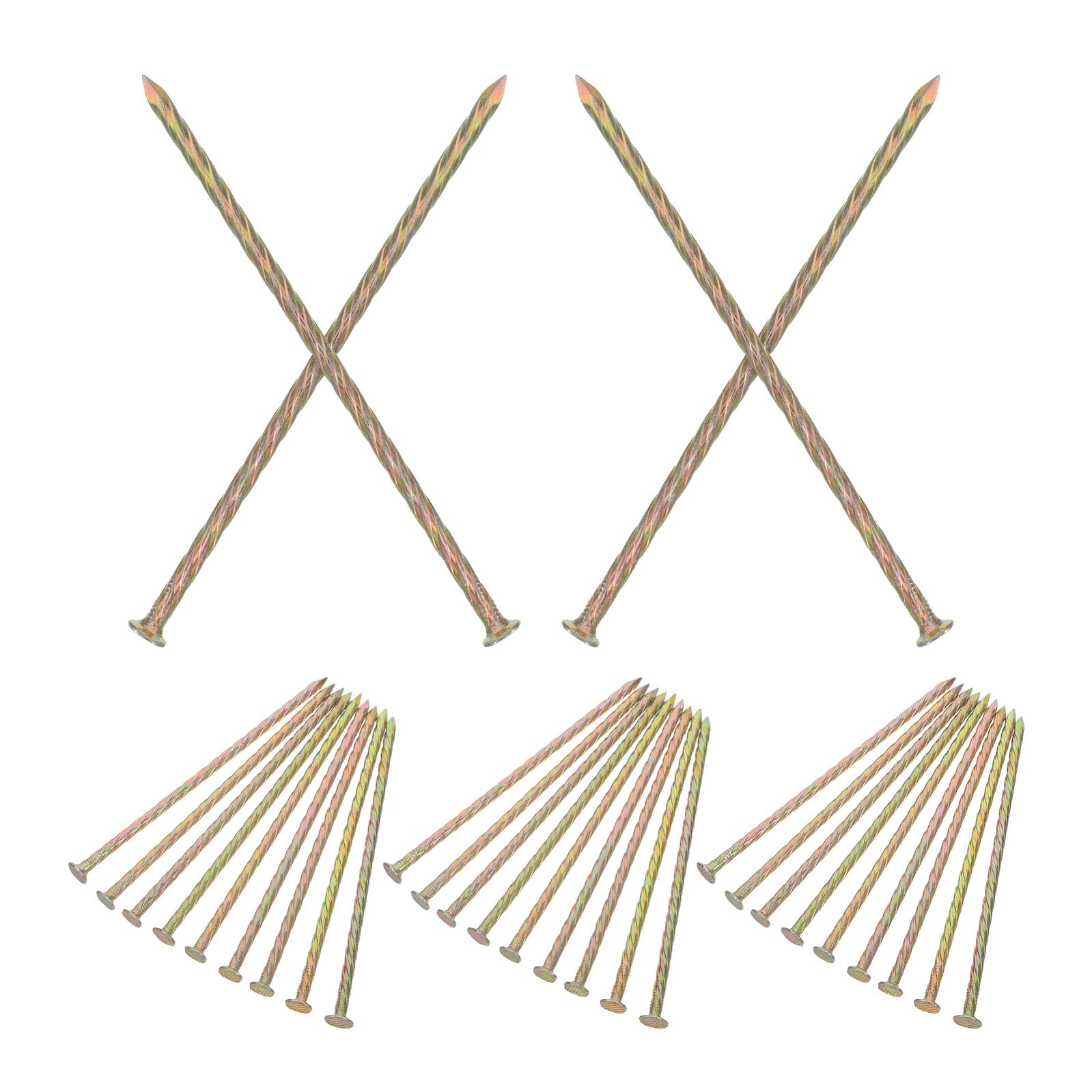 Sosoport Estacas Metálicas en Espiral Acero al Carbono de 6 Pulgadas 651 G para Césped Artificial y Bordes de Jardín para Exteriores y Césped