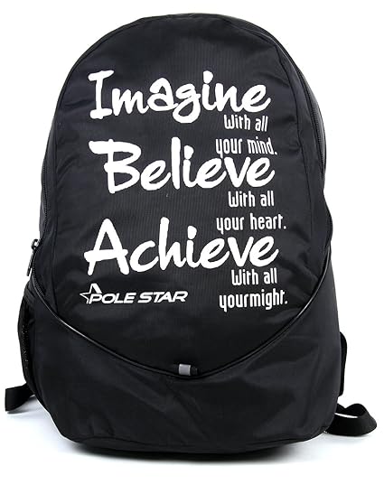 POLESTAR Buddy IBA 30 L Casual/ School/ College/ Day light weight Backpack, made with polyester, 1 year warranty - Slogan print