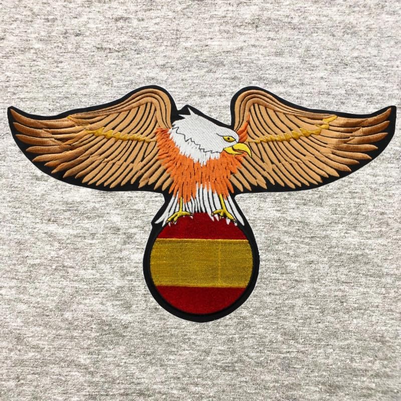 Patch brodé Aigle drapeau de l'Espagne écusson thermocollant vêtement
