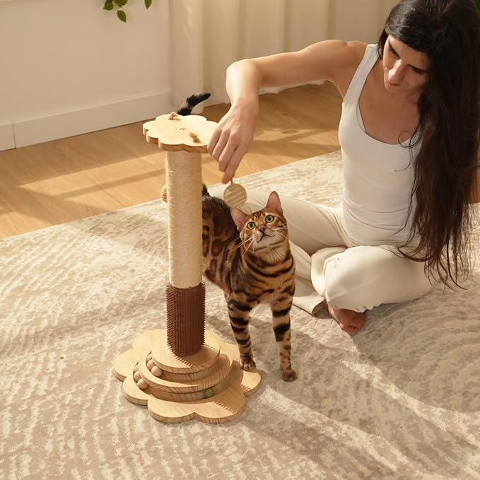 Rascador de Gato 4 en 1 de Madera con Sisal miniatura 5