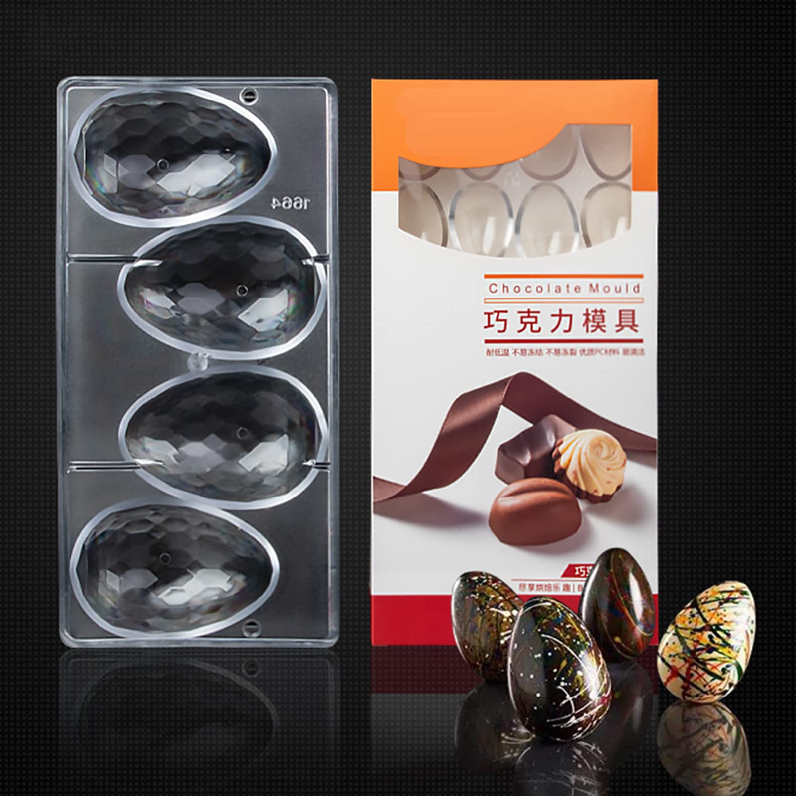 Utensilios para hornear para el hogar, grado alimenticio, 4/24 agujeros, molde de resina para hacer chocolate de Pascua, molde de silicona antiadherente para chocolate de Pascua