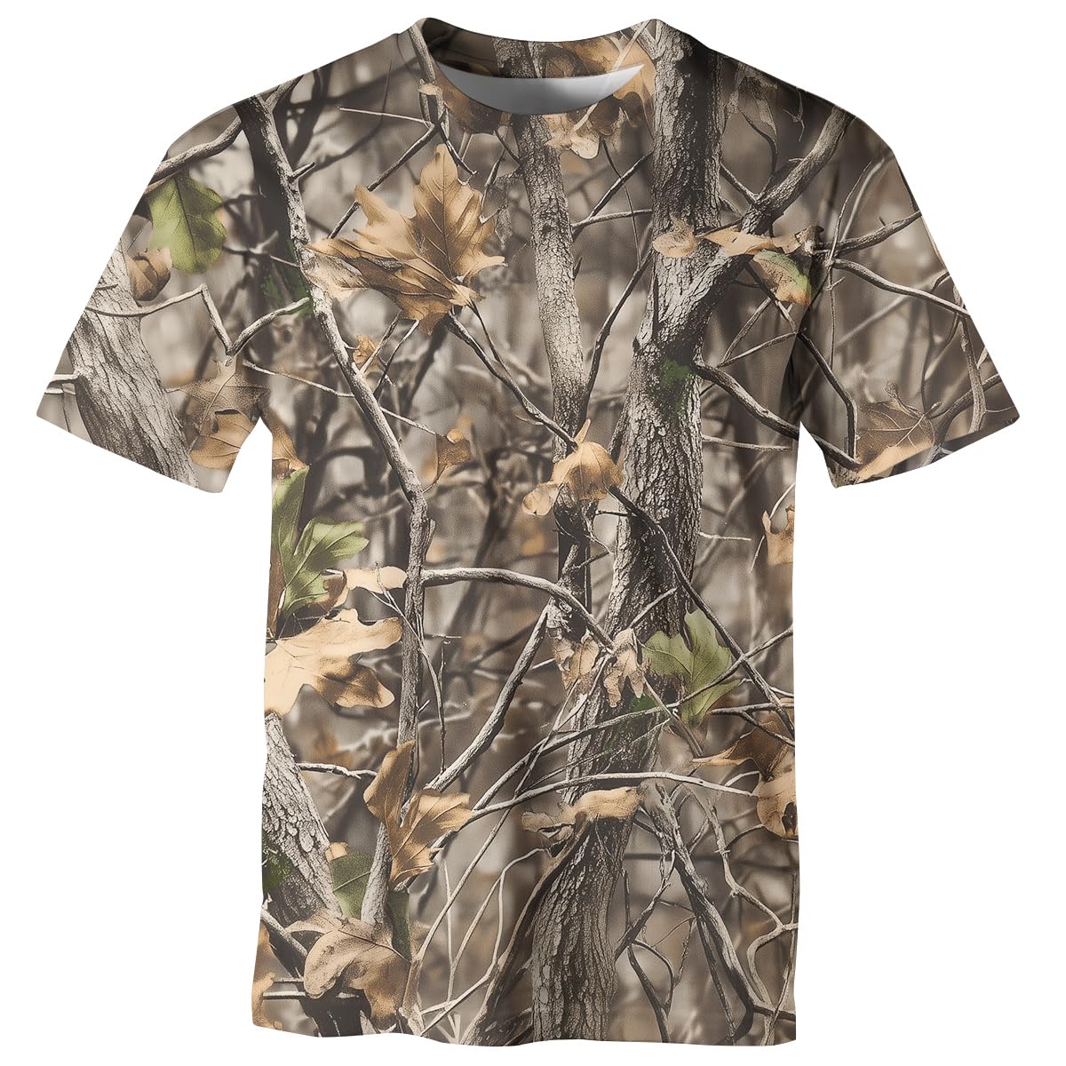 GHUALURU all-over print camo hunting shirt
