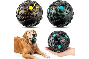 Lightable 2 Pcs Dog Toy Ball Interactive for Aggressive Chewers Durable Wobble...