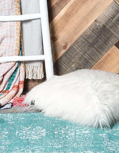 Miniatura 4 de New Area Rug - Traditional - Vintage - Abstract - Indoor - Carpet - Collection (2' x 13' 1" Runner, TurquoiseIvory)