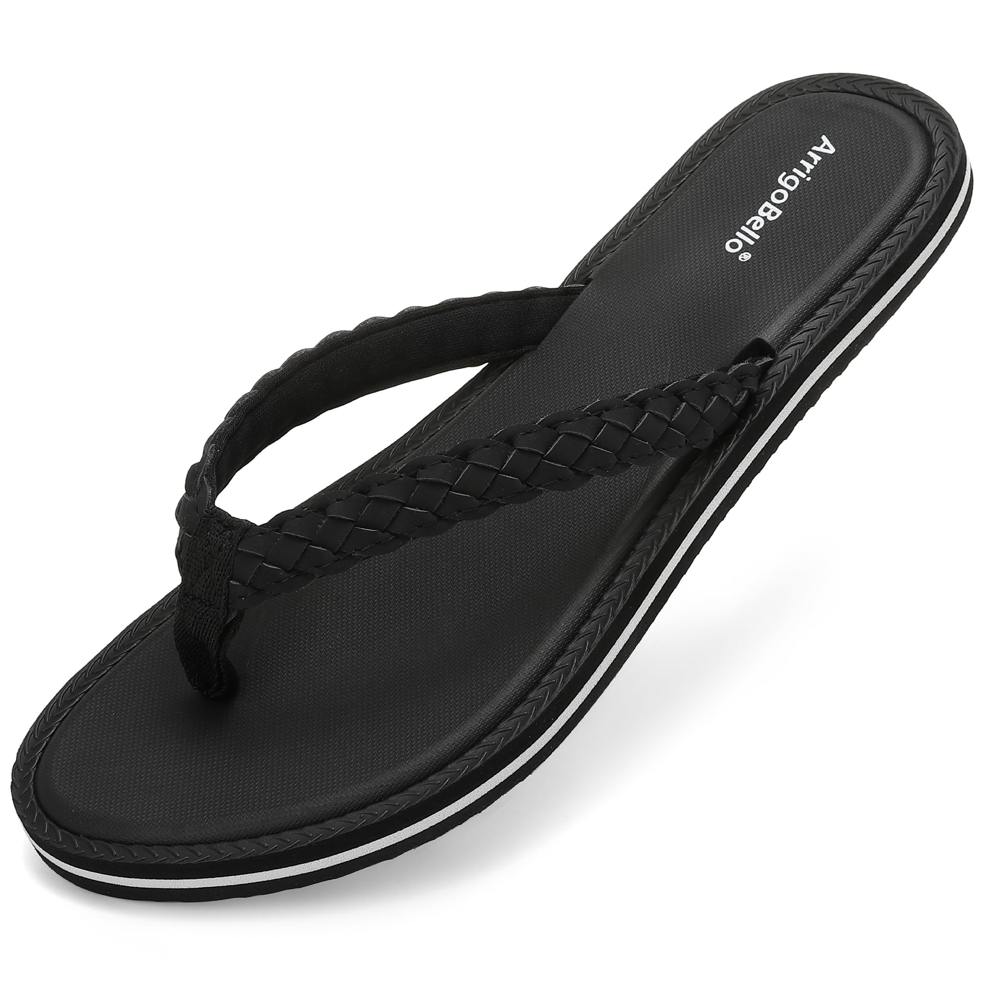 ARRIGO BELLO Flip Flops Damen Sommer Zehentrenner Bequem Sandalen Strand Innen Außenbereich Frauen Rutschfest Badelatschen Größe 36-41