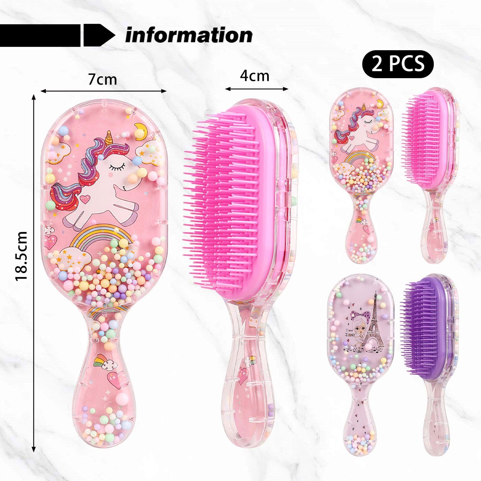 2 Pieces Cartoon Air Cushion Comb, Girl Hair Comb, Cute Cartoon Comb, Massage Comb, Hair Styling Tools, Pink - Image 2