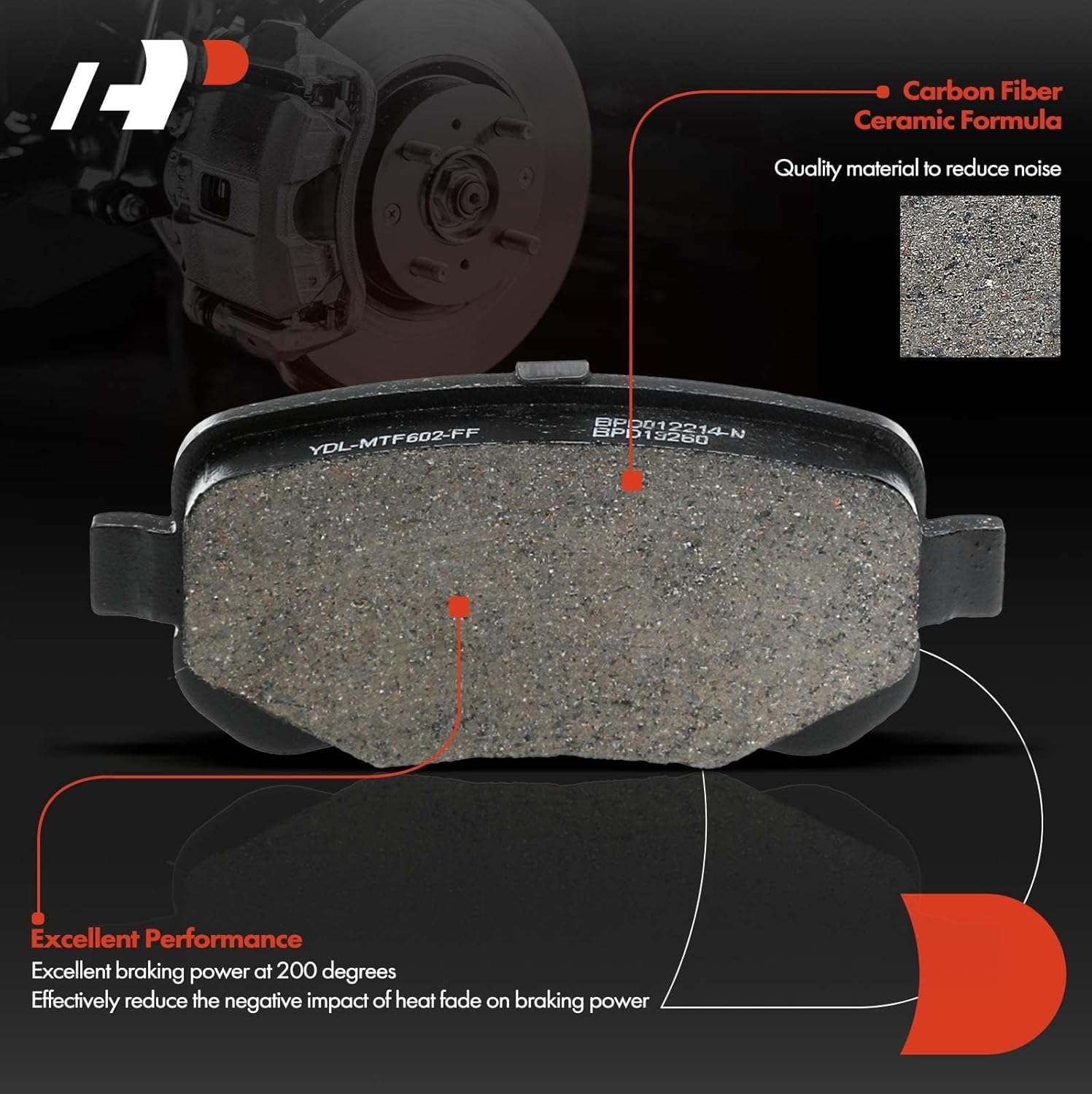 A-Premium 12.01 in (305mm) Rear Solid Disc Brake Rotors + Ceramic Pads Kit Compatible with Chrysler, Dodge and Volkswagen Models - Town & Country/Grand Caravan 2008-2012, Journey/Routan 2009-2012