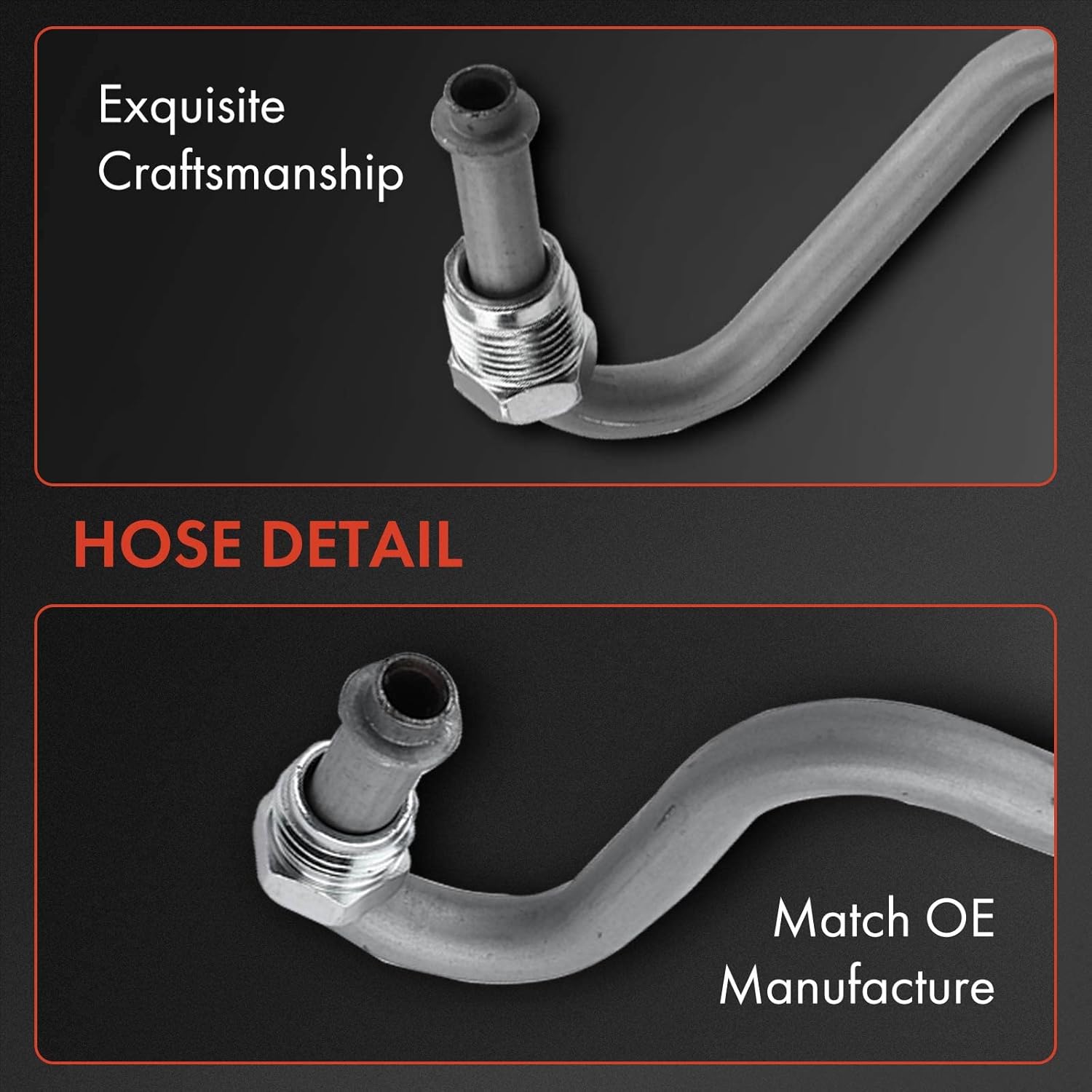 A-Premium Power Steering Pressure Hose Line Assembly Compatible with Chevrolet C1500/C2500/K1500/K2500 1988-1995 & GMC C1500/C2500/K1500/K2500 1988-1995, 4.3L, Pump To Rack/Gear