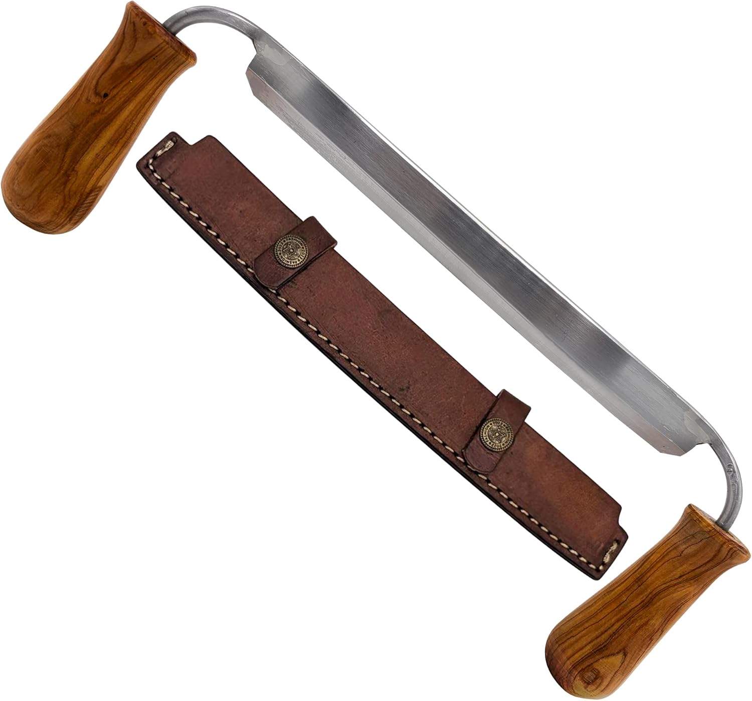 PPI Draw Knife 10” Straight Draw Wood Shaver Draw Knife Debarking Tool, Woodworking Tool Bark