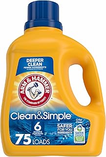 Arm & Hammer Clean & Simple, 75 Loads Liquid Laundry Detergent, 118.1 Fl oz