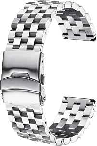 18 19 20 21 22 23 24mm cinturino per orologio in acciaio inossidabile massiccio a sgancio rapido fibbia per orologio pieghevole per donna uomo cinturino universale