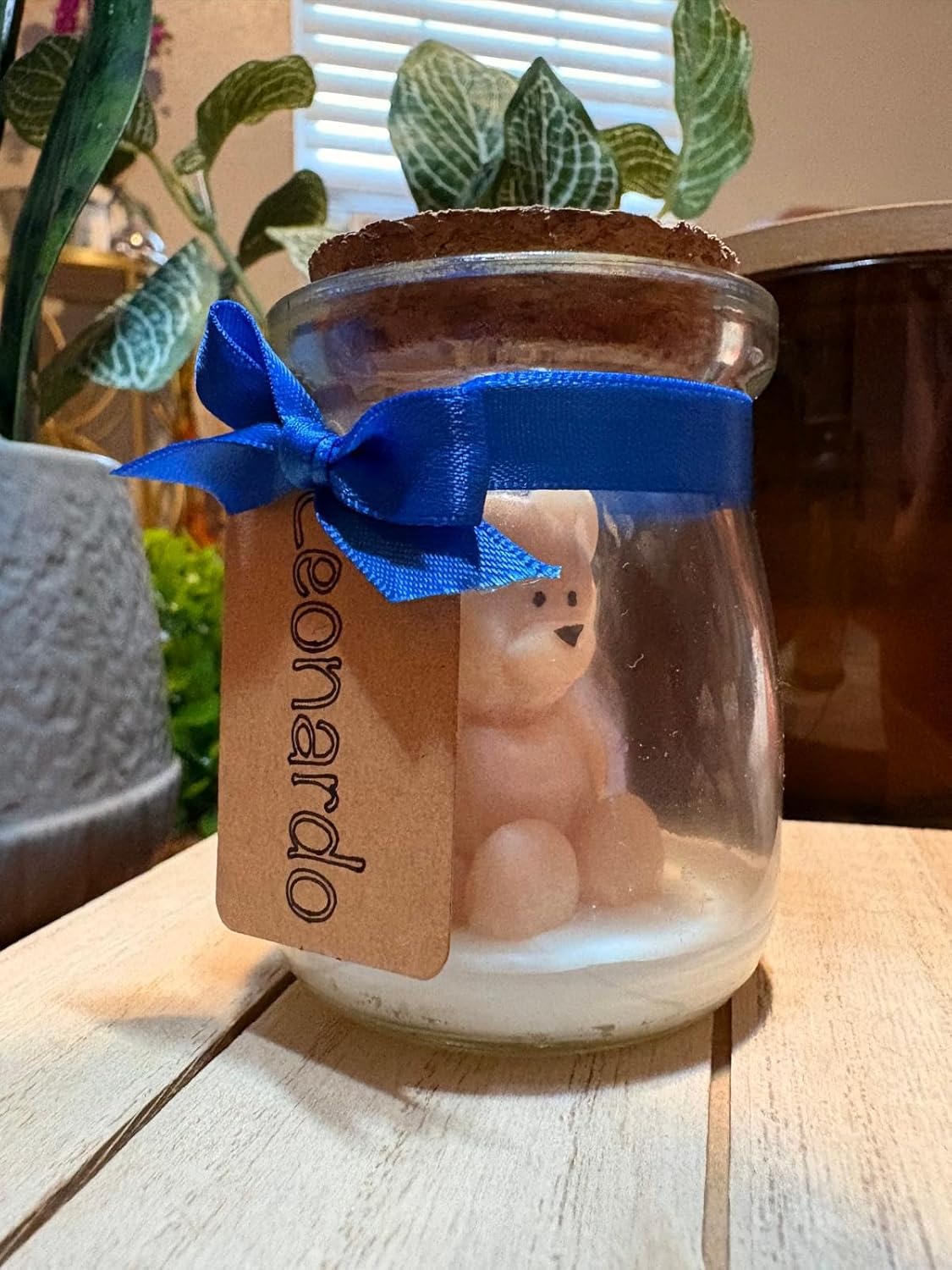 Set of 20 Bear Candles in A Glass JAR with Delicious ESSENCES, Ideal to GIVE AS A Souvenir.