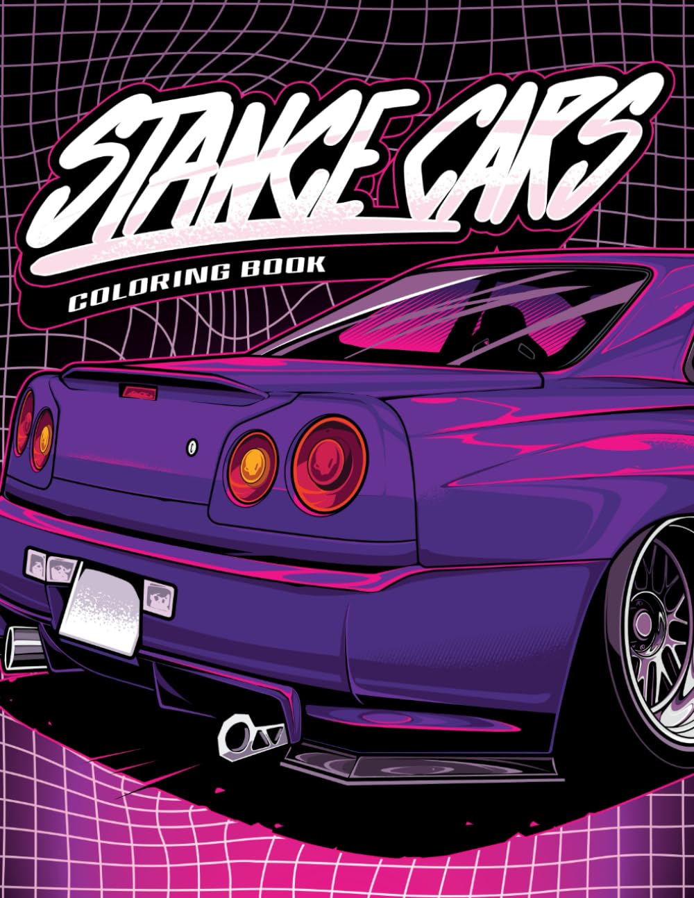 Stance Cars Coloring Book: Coloring book for adults, teens and children