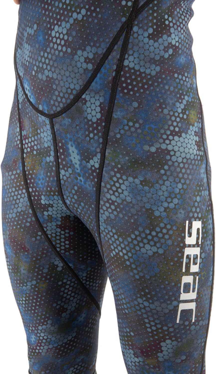 SEAC M.Lungo Blue Sea Man One-Piece Diving Wetsuit, 1.5 mm, Blue Camo